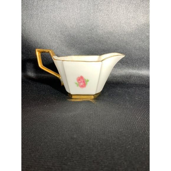 Fine China Sugar and Creamer Roses Esther Leeds - Picture 4 of 11